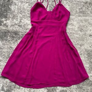 Express Cocktail Dress Hot Pink -Size:4 WORN ONLY ONCE. Dress is NOT see through